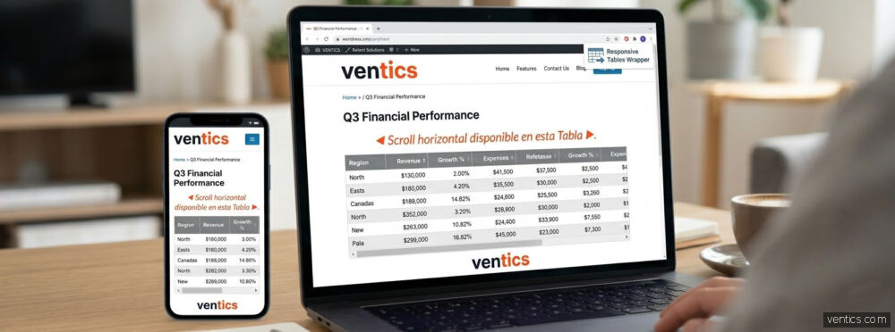 WP Responsive Tables Wrapper convierte todas tus Tablas en perfectas en móviles